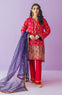 Unstitched 3 Piece Embroidered Jacquard Shirt , Cambric Pant and Organza Dupatta